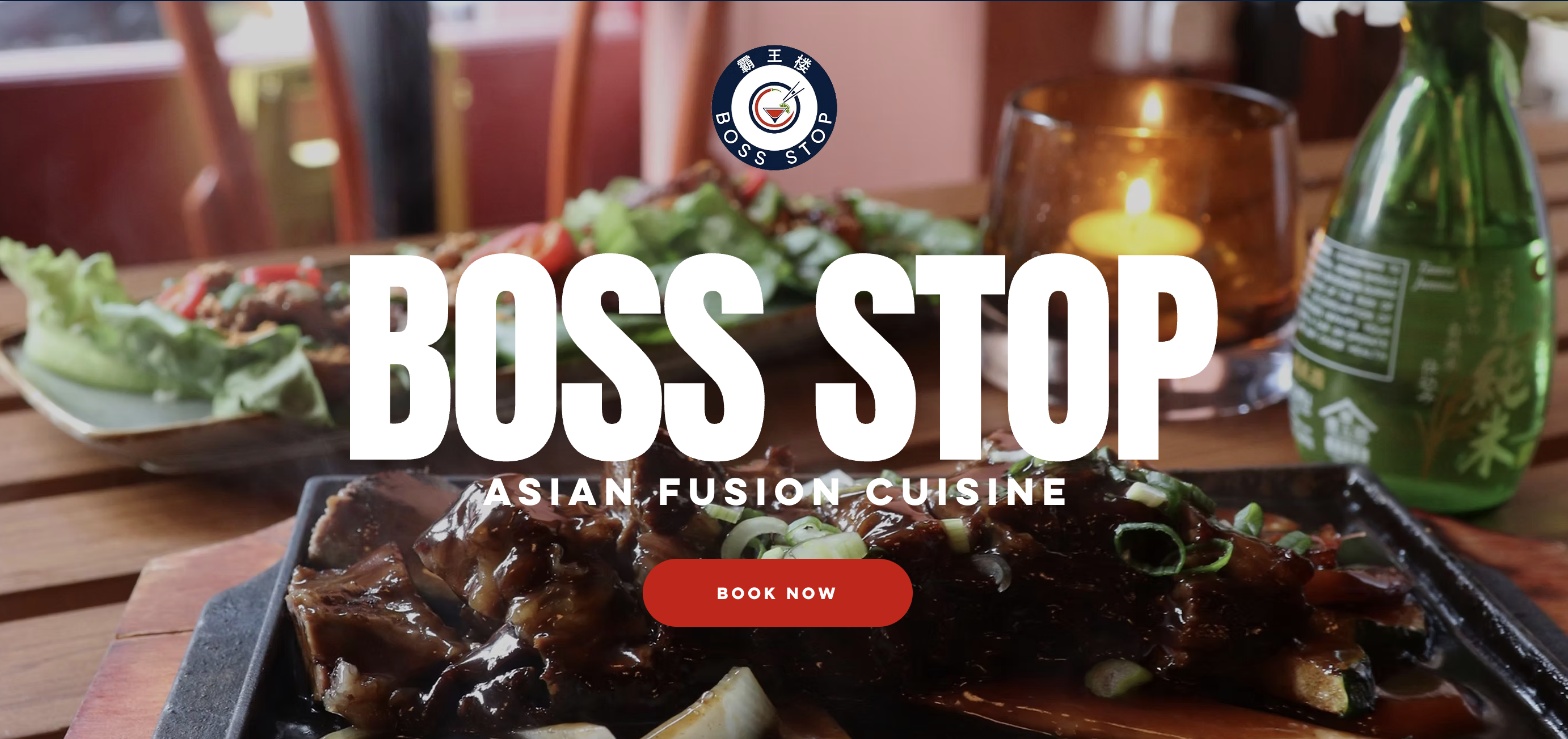 BOSS Stop garage signage design before/after